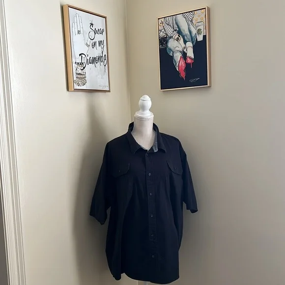 Wrangler Men's Black Casual Button Down Shirt - Picture 3 of 12